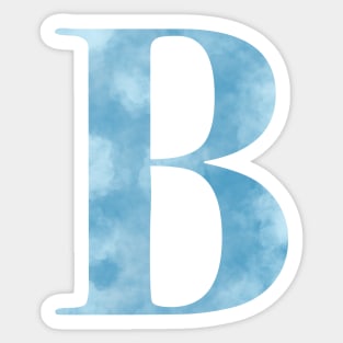 Clouds Blue Sky Initial Letter B Sticker